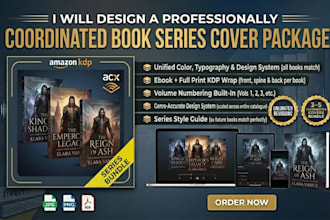 design a professional book series cover package for KDP