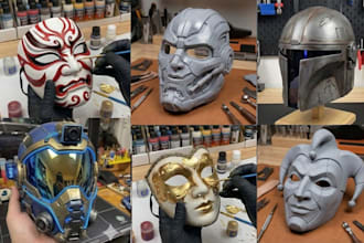 print and paint 3d mask and shipp to you