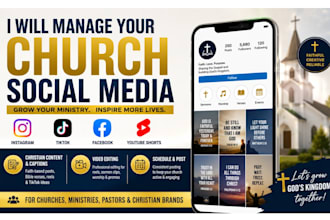 be christian social media manager, instagram, titktok content creator for church