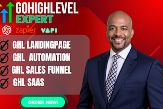 build ghl landingpage, ghl automations, ghl funnels, and ghl saas
