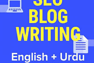 write SEO blog posts and articles in english and urdu