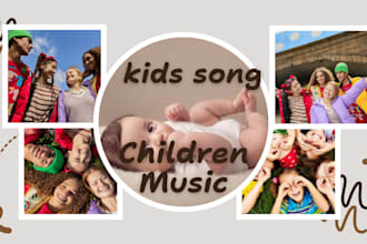 create kids intro outro song, children podcast, kids jingle for youtube channel