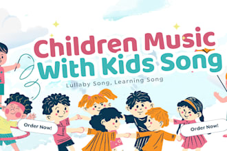 create kids intro outro song, children podcast, kids jingle for youtube channel