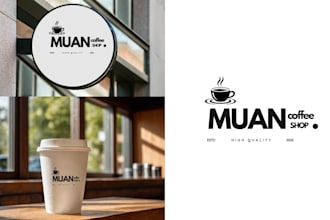 design a modern logo for your shop or store