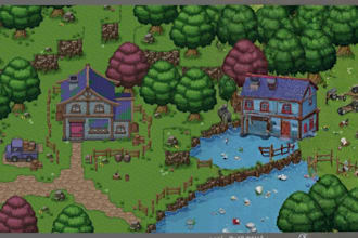 do animation pixel art background pixel environment game art character landscape