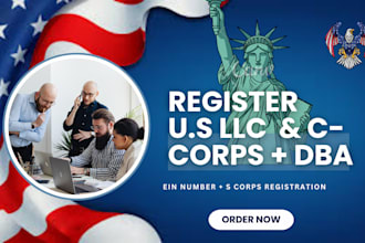 do llc registration in delaware, wyoming, florida, c corps, s corps, dba filling