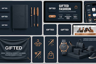 design modern minimalist logo and brand identity, branding kit, brand guidelines