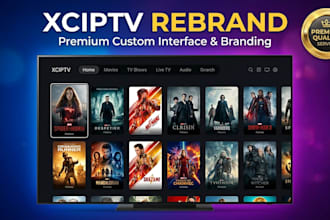 rebrand xciptv app with your logo brand name and premium ott UI
