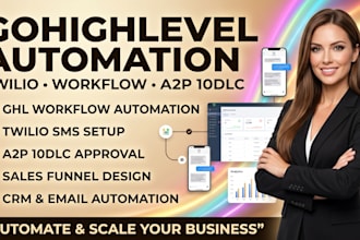 setup gohighlevel workflow twilio ghl automation  a2p 10dlc
