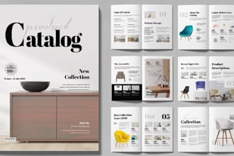 design b2b product catalog sell sheet flipbook for kitchen furniture cabinet