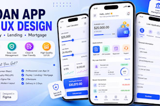 design loan app payday app lending and mortgage mobile UI UX