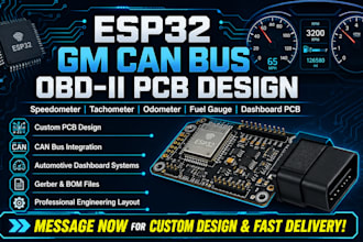 esp32 gm can bus obd ii speedometer tachometer odometer fuel gauge pcb