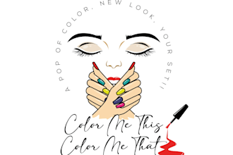 do modern nail salon logo design with luxury look