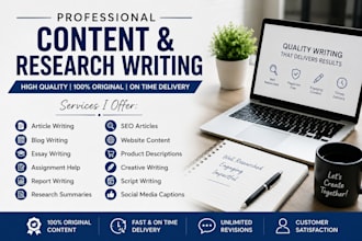 do research content and article writing I also influence ai