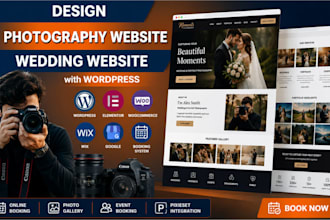 design drone photography wedding event website with pixieset online booking