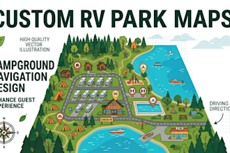design rv park maps and campground navigation maps