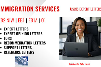 help you get expert letters for your eb2 niw eb1a o1 US visa