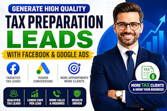 generate income tax leads, tax preparation leads and tax website leads using ads