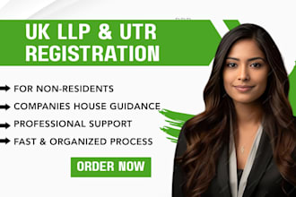 help non residents register a UK llp and utr with professional support guidance