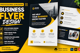 design professional business flyer or poster