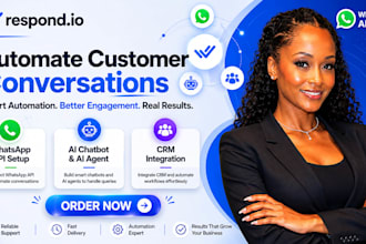 setup respond io ai agent whatsapp API CRM integration automation respond io