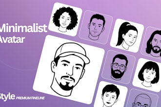 minimalist vector avatar design for your brand