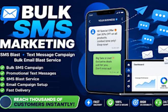 send bulk SMS marketing, text message campaign and SMS blast service