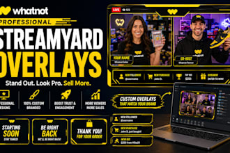 design streamyard overlays for professional live podcast streamers