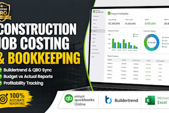 track construction job costs using quickbooks buildertrend and excel reports
