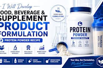 develop food, beverage and supplement product formulation, protein powder recipe