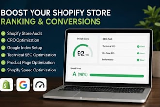 increase store conversion rate with cro optimization, store audit, google index