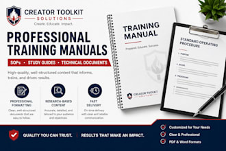 create professional study guides, training manuals, and educational content
