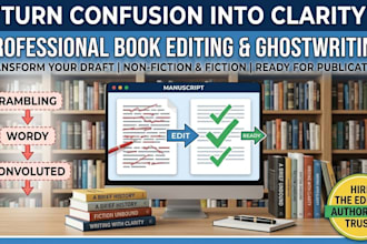 professional nonfiction book editing, developmental editing, and book formatting