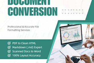do expert PDF to HTML markdown and document conversion
