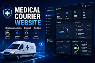 design a medical courier logistics dispatch and delivery website