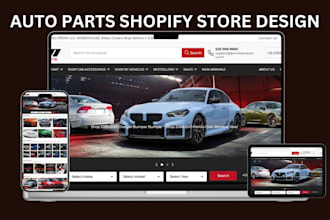 build auto part shopify store automobile website automotive store car part store