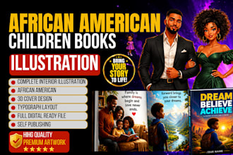 do african american childrenbook illustration, digital art, self publishing