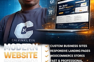 create wordpress websites, landing pages, and woocommerce stores