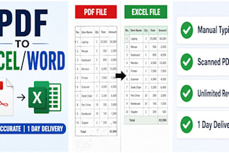 convert PDF to excel, scanned PDF to excel fast