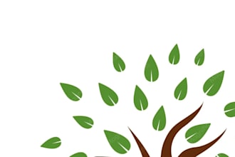 design a professional modern tree, leaf logo
