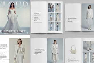 design digital product line sheet, fashion lookbook presentations catalog