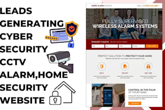 design cyber security alarm cctv home security website
