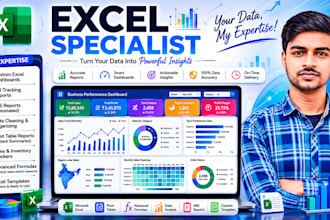 do excel graph, pivot table, kpis and excel dashboard