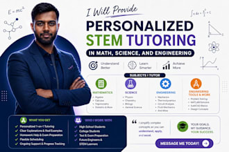 provide personalized stem tutoring in math, science, and engineering
