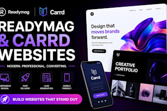 design readymag website carrd landing page portfolio website