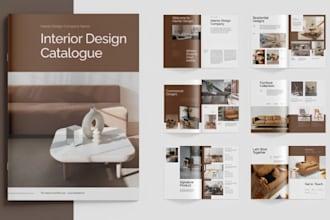 design digital marketing product catalog portfolio for furniture home supply