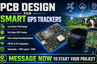 do pcb design for low power smart pet collar and farm animal gps tracter