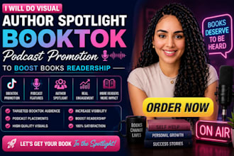 do visual author spotlight booktok podcast promotion to boost books readership