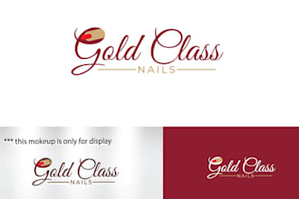 creative nail studio logo design for your business