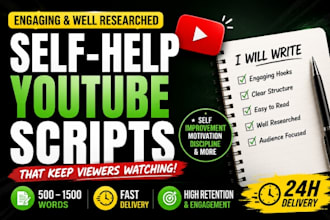 write engaging self improvement youtube scripts